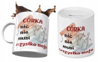 Dla Córki Zestaw Kubek + Skarbonka Na Prezent Z Nadrukiem Ze Zdjęciem