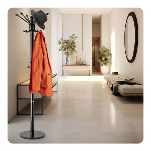 WIESZAK NA UBRANIA STOJĄCY PODŁOGOWY MARMUR CZARNY na Arena.pl