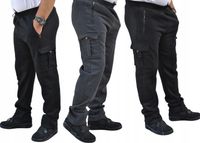 OCIEPLANE BOJÓWKI DRESOWE 4 KIESZENIE CZARNE GRAFIT roz. L PROSTA