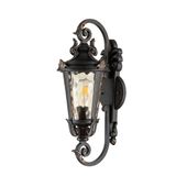 Zewnętrzna lampa ścienna Baltimore BT1-M Elstead latarnia IP44 szkło brąz