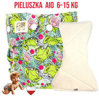 Pieluszka Wielorazowa AIO Kieszonka bambus ŻABY  NappiMe