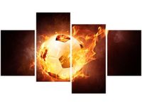 140CM 70 OBRAZ PIŁKA OGNIU ŚCIENNY