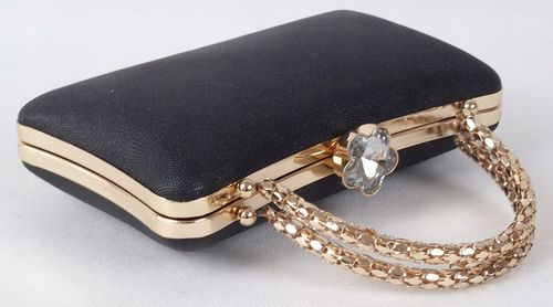 Torebka kopertówka puzderko wieczorowa elegancka wizytowa czarna na Arena.pl