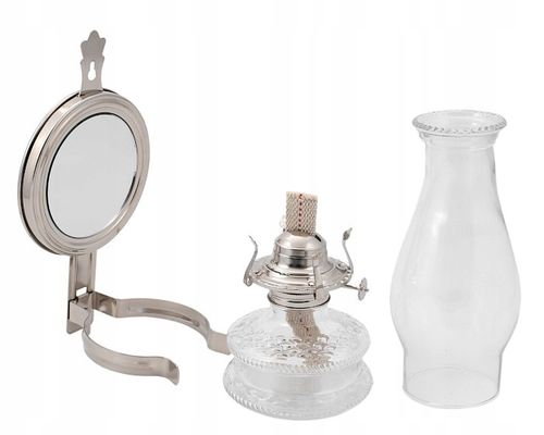Lampa naftowa olejowa z lustrem NIKIEL Klasyczna z zawieszką RETRO LOFT 31 na Arena.pl