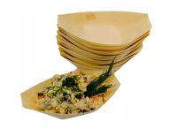 Łódki miseczki bambusowe na przekąski przystawki EKO 14cm 100szt