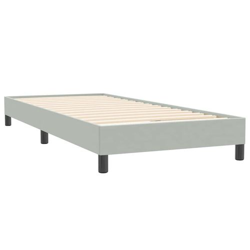 Łóżko Box Spring bez materaca Jasnoszary 80x220 cm Aksamit na Arena.pl