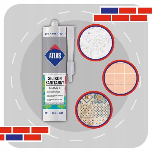 ATLAS SILIKON SANITARNY BIAŁY 280ml na Arena.pl