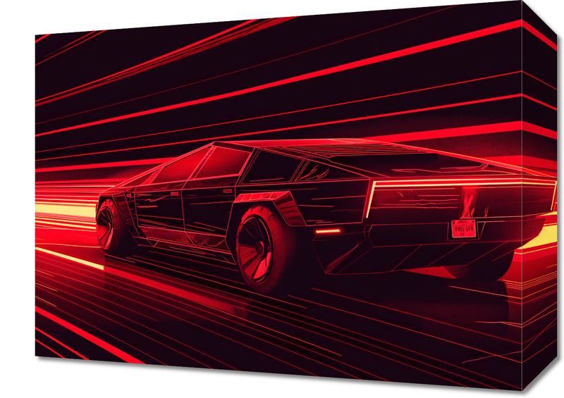 Obraz 40x30cm Prędkość w Czerwonym Neonie zdjęcie 1