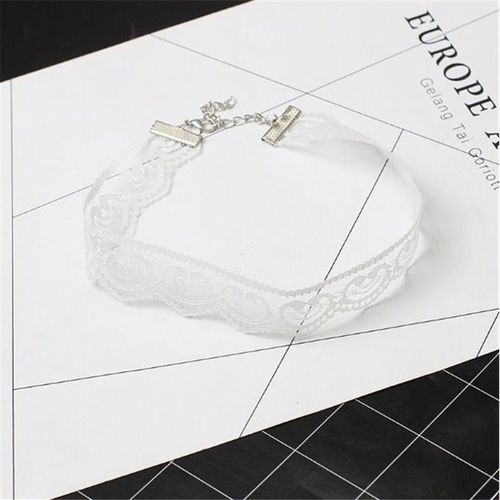 naszyjnik biały choker ażurowy na Arena.pl