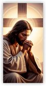 Baner religijny 200x100 cm Wizualna Modlitwa - Baner z Wizerunkiem Jezusa