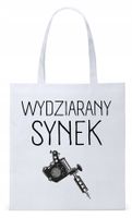 Dla Syna Syneczka Prezent Torba Eco Biała Shopper Z Nadrukiem Ze Zdjęciem