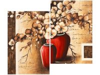 80X70CM OBRAZ KWIATY WAZONIE STORCZYKI DUO OBRAZ