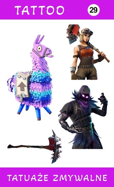 Tatuaże zmywalne Fortnite zdjęcie 1