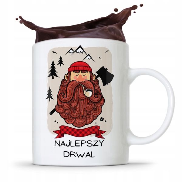 Dla Drwala Kubek Na Prezent Najlepszy Drwal Z Nadrukiem Ze Zdjęciem zdjęcie 1