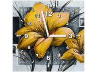 30X30CM ZEGAR MAKOWY DUET NR 3 OBRAZ DREWNO