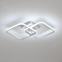 ŚCIEMNIALNA LAMPA SUFITOWA LED LAMPA WISZACA BIALA NOWOCZESNA DO SALONU