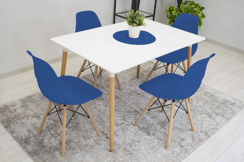 Krzesło OSAKA niebieskie / nogi naturalne x 2 na Arena.pl