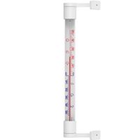 termometr zewnętrzny zaokienny rurka z białą skalą biały 22cm x 2,1cm