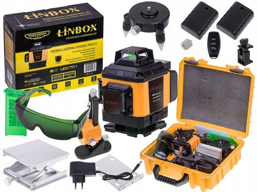 POZIOMICA LASEROWA 360° LASER KRZYŻOWY 4D ZESTAW WALIZKA na Arena.pl