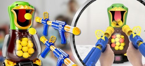 GRA GŁODNA KACZKA XXL STRZELANIE DO CELU DLA DZIECI 2 PISTELETY 24 KULKI na Arena.pl