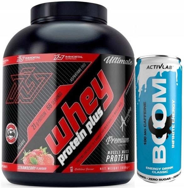 IMMORTAL WHEY PROTEIN PLUS 2000g WPC BIAŁKO CASEIN zdjęcie 1