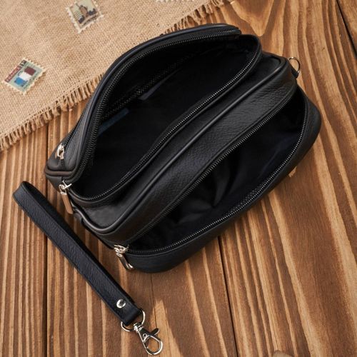 saszetka męska skórzana do ręki praktyczna pojemna czarna abruzzo abr-13 na Arena.pl