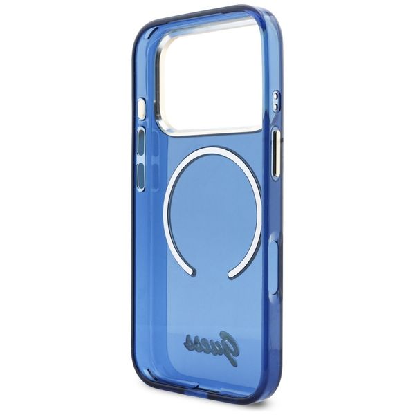 etui guess iml script metal magsafe do   iphone 17 pro max niebieski zdjęcie 7