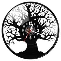 Zegar ścienny z płyty winylowej Drzewo 1268.14