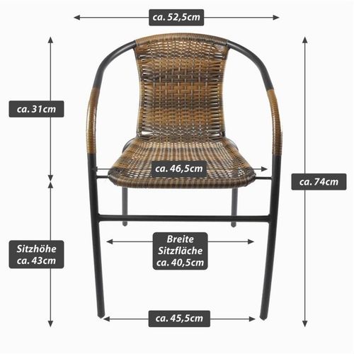 Krzesło bistro ogrodowe, składane, brązowe na Arena.pl