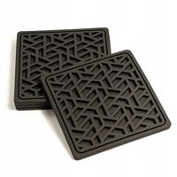 8x Gumowa podkładka podstawka pod kubek na stół - kwadratowa, geometryczny