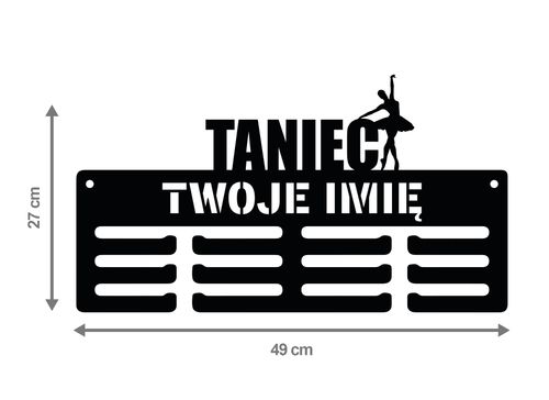Wieszak na medale TANIEC twoje imię dowolny tekst 276.1 na Arena.pl