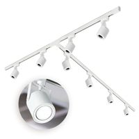 Zestaw Szynowy Biały 3 fazowy 8x Reflektor + Szyna 1m+1m+2m + Łącznik T