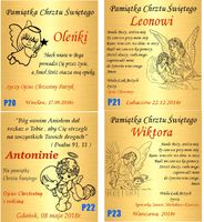 Łańcuszek Złoty 925 Medalik Cudowny Komunia Grawer