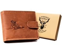 elegancki portfel męski z nubukowej skóry naturalnej - always wild