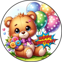 Opłatek na tort Urodziny Roczek Chrzest Miś Misiu