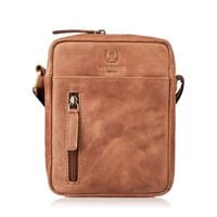 saszetka męska na ramię skórzana koniakowa mała paolo peruzzi ay-05-hcg