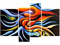 130CM 85 OBRAZ 4 ELEM KOBIETA TAŃCU ŚCIENNY