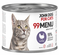 JOHN DOG 99 Menu 99% mięsa INDYK Kurczak mokra karma dla kota puszka 200g