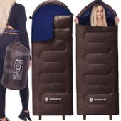 ŚPIWÓR MUMIA TURYSTYCZNY LEKKI CIEPŁY KOŁDRA KAPTUR 2w1 POKROWIEC 220x80 cm