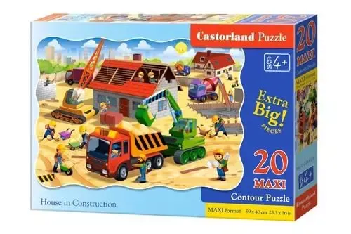 Puzzle 20 elementów maxi. Dom w budowie zdjęcie 1