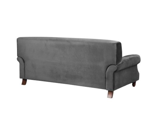 Sofa 3-osobowa welurowa szara EIKE na Arena.pl