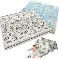 MATA PIANKOWA EDUKACYJNA SKŁADANA DWUSTRONNA DLA DZIECI 180x200cm