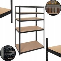 Regał Magazynowy PAKO Czarny 180x100x60 5 Półek 1000 Kg