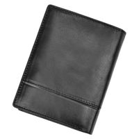 Pionowy składany Skórzany męski portfel przegrody kieszeń EL FORREST RFID