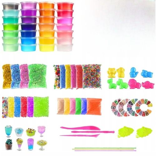 SLIME WIELKI ZESTAW DO ROBIENIA GLUTÓW 154w1 IDEALNY PRZENT DLA DZIECI XXL na Arena.pl