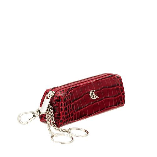 Etui na klucze Canaletto z czerwonej skóry tłoczonej na wzór krokodyla – elegancja i praktyczność ED75S162 na Arena.pl