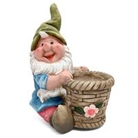 DUŻY KRASNAL OGRODOWY Z LATARNIĄ SKRZAT DO OGRODU DEKORACJA OGRODOWA 35cm