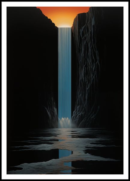 Plakat 70x100cm Wodospad Światła zdjęcie 3