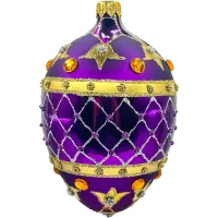 Bombka choinkowa szklana: Ekskluzywne jajo Faberge: purpurowe