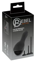 rebel model intymny czarny 10 trybow + 3 wkładki rozszerzające